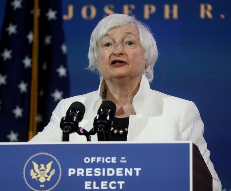 Yellen pledges U.S. Treasury cooperation with UK, Germany on pandemic, climate, taxes