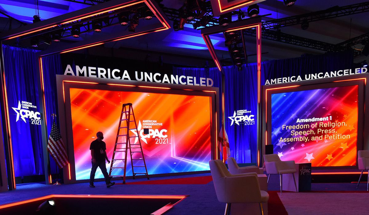 CPAC Stage Compared To Nazi Symbol On Social Media