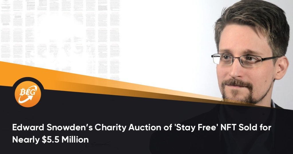 Edward Snowden’s Charity Auction of ‘Stay Free’ NFT Sold for Nearly $5.5 Million