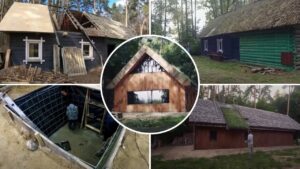 Man Spends 3 Years Turning Abandoned Cabin Into an Off-Grid Paradise—Complete With Secret Underground Bunker